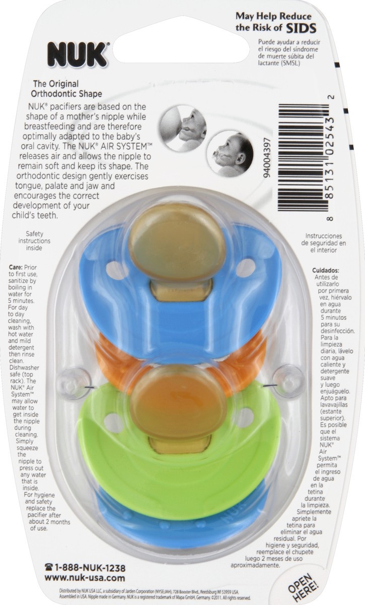 slide 6 of 6, Nuk Size 3 Pacifier Fashion Exer, 2 ct