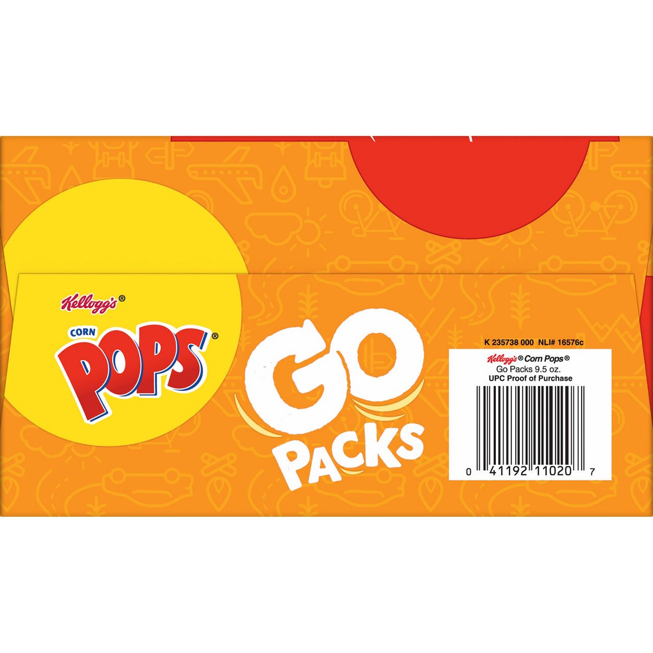 slide 5 of 8, Froot Loops Kellogg's Corn Pops Go Packs Cereal, Kids Snacks, Lunch Snacks, Original, 9.5oz Box (10 Pouches), 9.5 oz