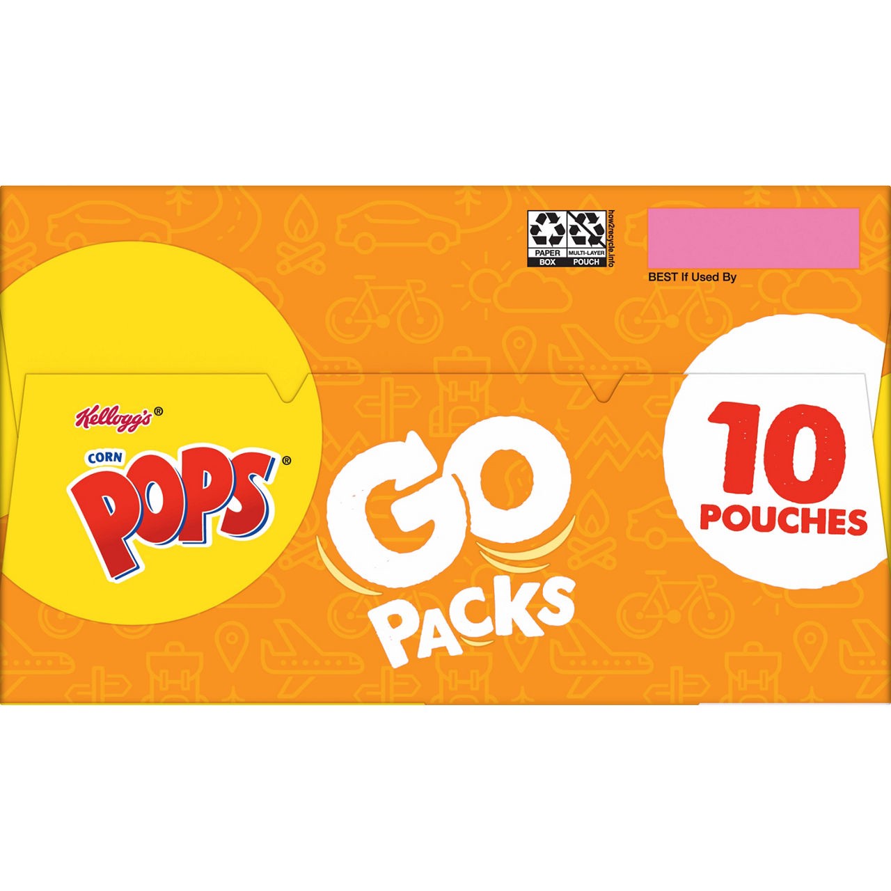 slide 2 of 8, Froot Loops Kellogg's Corn Pops Go Packs Cereal, Kids Snacks, Lunch Snacks, Original, 9.5oz Box (10 Pouches), 9.5 oz