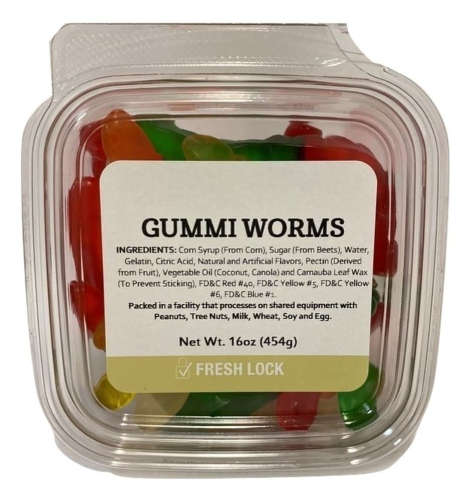 slide 1 of 1, The Gummi Factory Worms, 16 oz