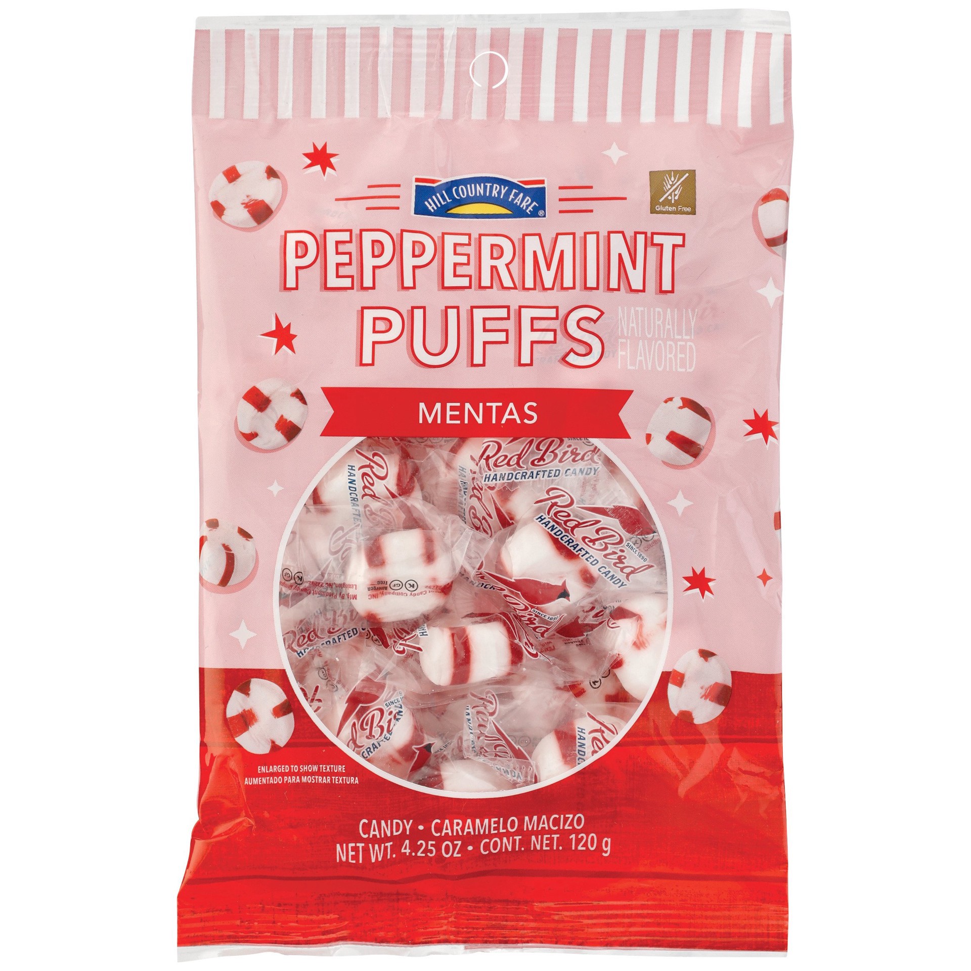 slide 1 of 1, Hill Country Fare Red Bird Peppermint Puffs - 4.25 oz, 4.25 oz
