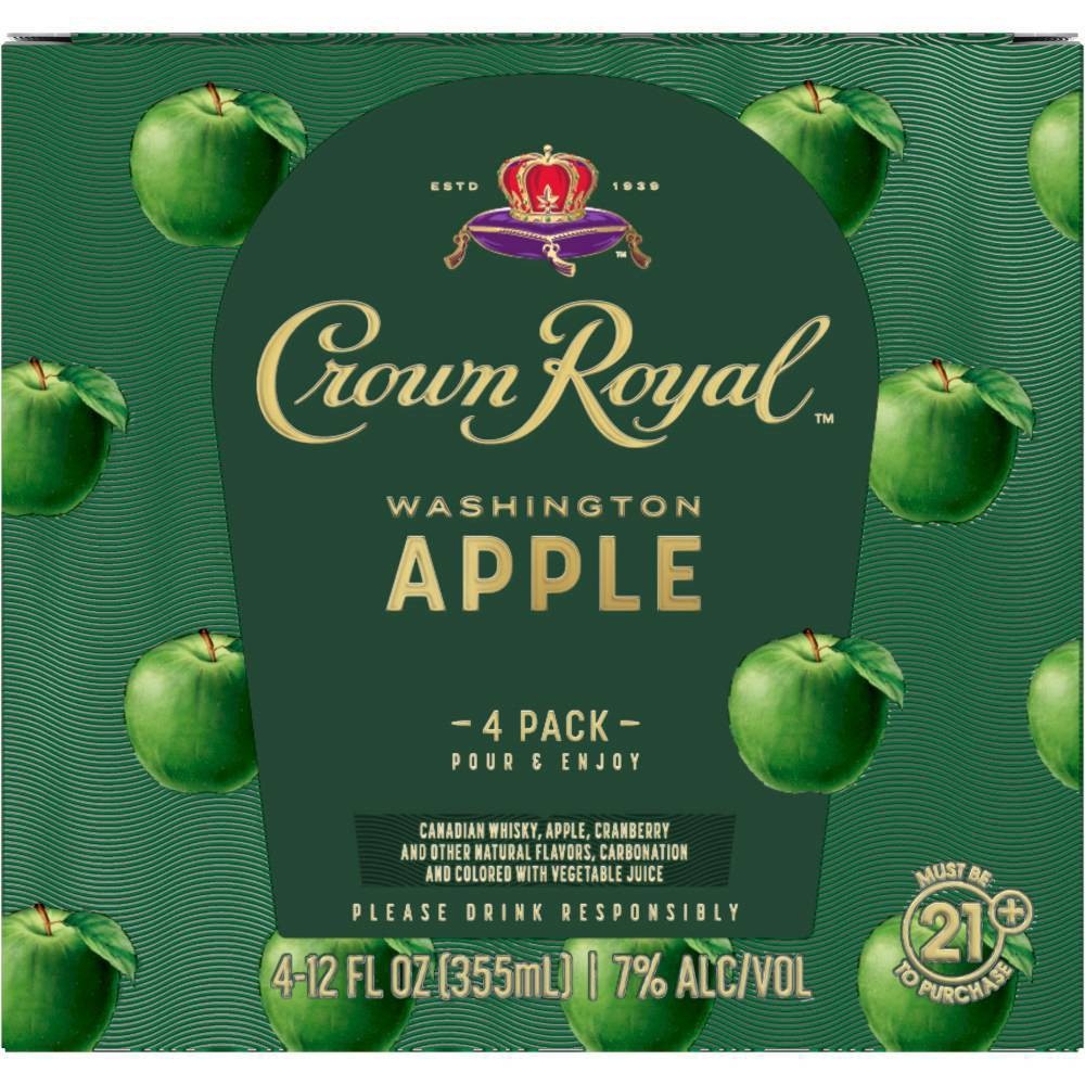 slide 3 of 5, Crown Royal Washington Apple & Whisky Cocktail, 355 ml