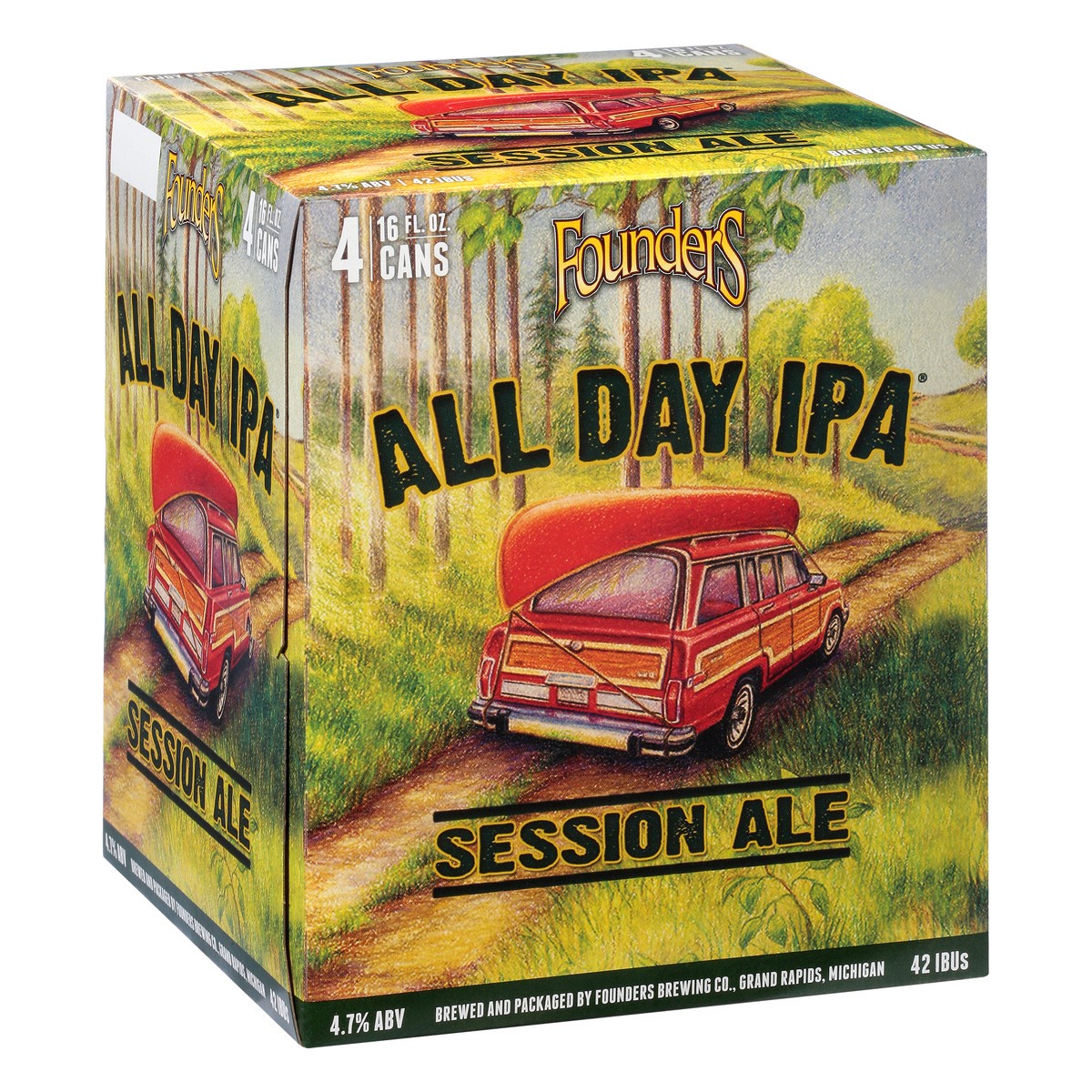 slide 4 of 9, Founders Brewing Co. All Day IPA, 4 Pack, 16 fl oz can, 4.7% ABV, 12 fl oz