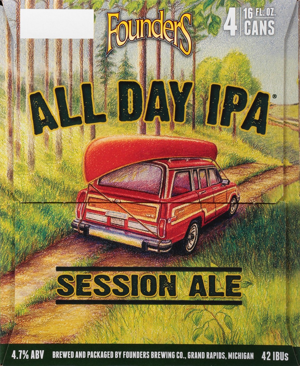 slide 3 of 9, Founders Brewing Co. All Day IPA, 4 Pack, 16 fl oz can, 4.7% ABV, 12 fl oz