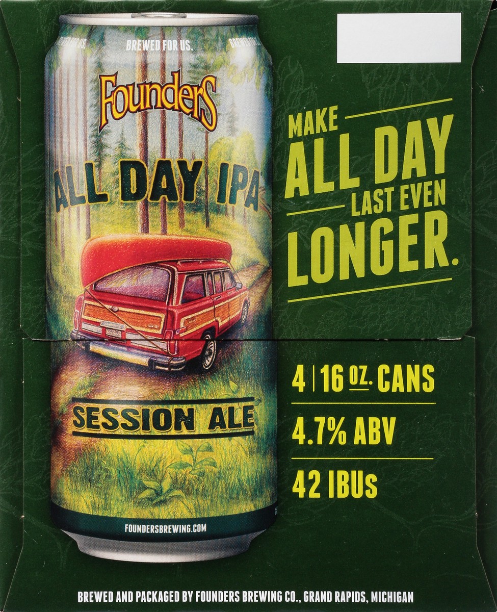 slide 8 of 9, Founders Brewing Co. All Day IPA, 4 Pack, 16 fl oz can, 4.7% ABV, 12 fl oz