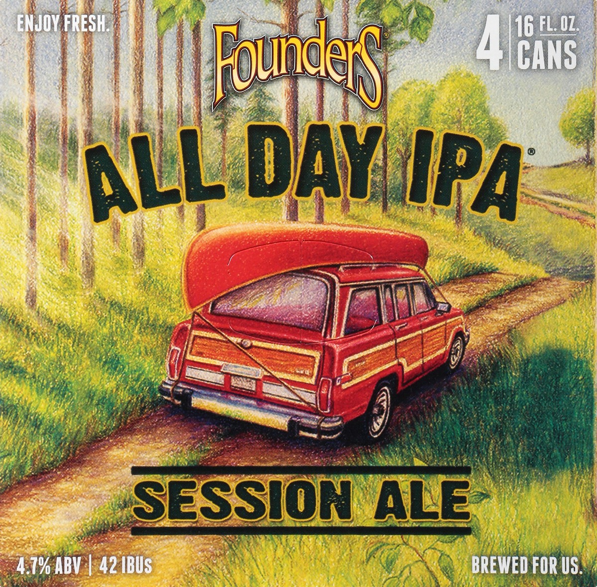 slide 7 of 9, Founders Brewing Co. All Day IPA, 4 Pack, 16 fl oz can, 4.7% ABV, 12 fl oz