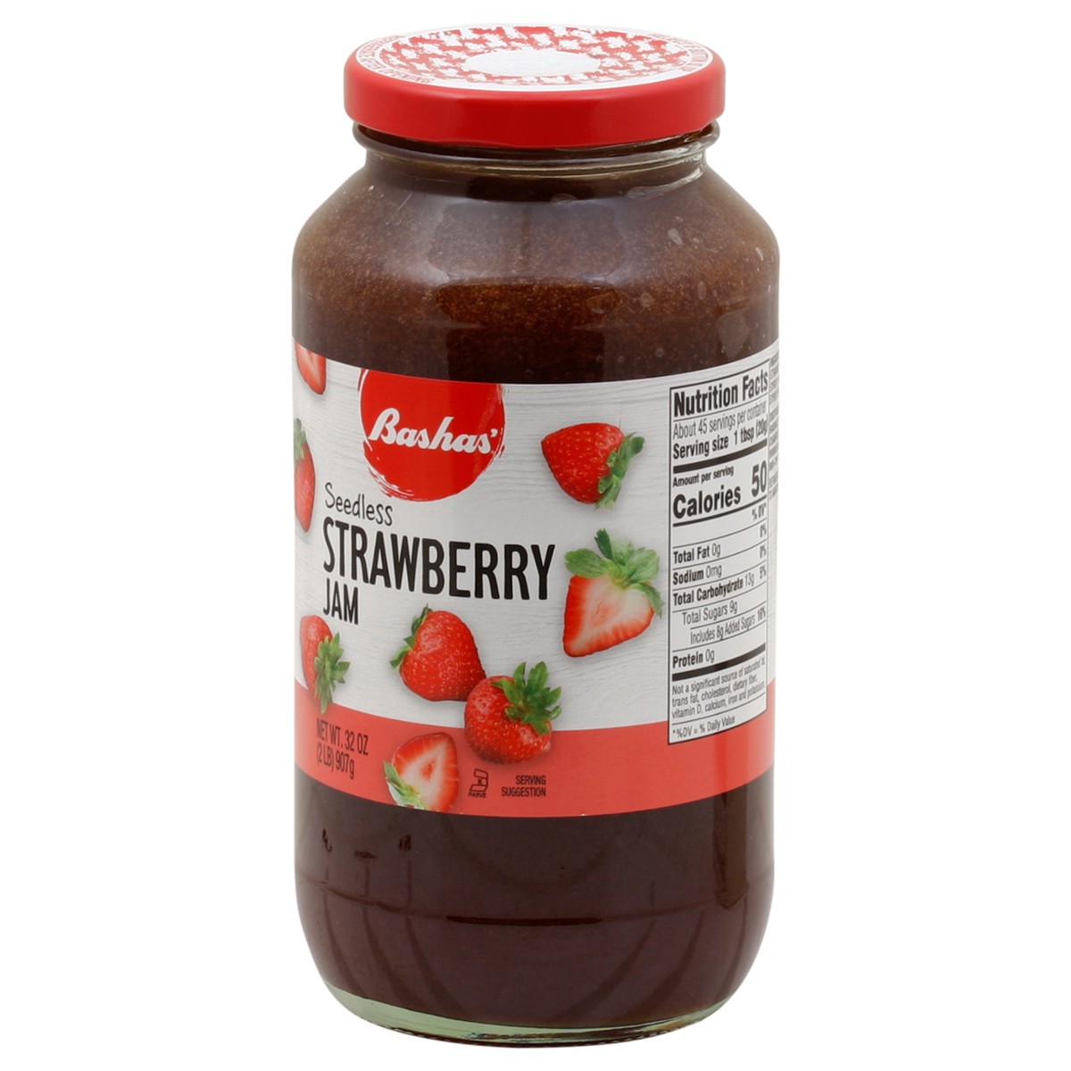 slide 11 of 13, Bashas Strawberry Jam, 32 oz