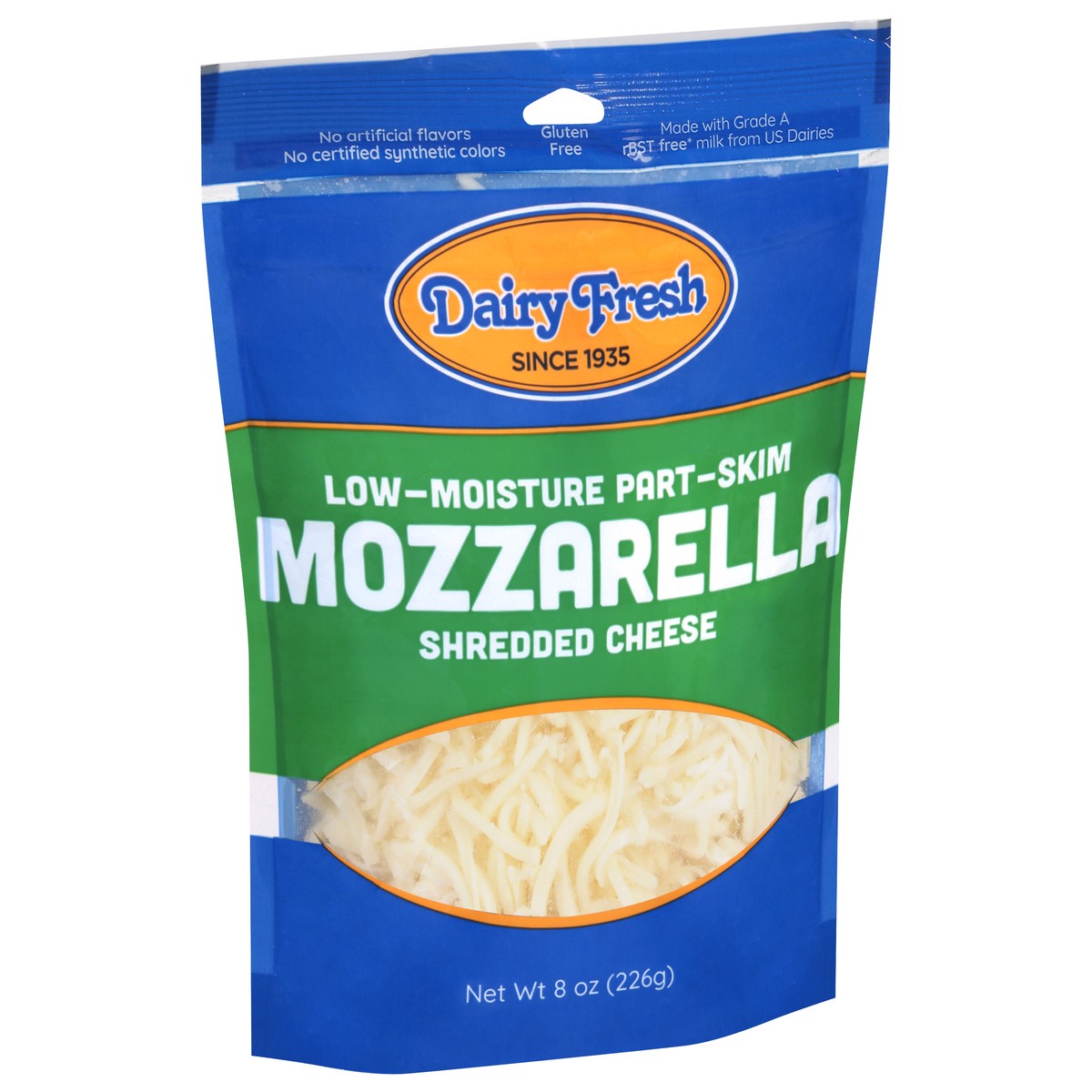 slide 2 of 9, Dairy Fresh Low-Moisture Part-Skim Mozzarella Shredded Cheese 8 oz, 8 oz