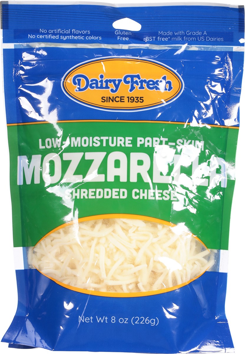 slide 6 of 9, Dairy Fresh Low-Moisture Part-Skim Mozzarella Shredded Cheese 8 oz, 8 oz