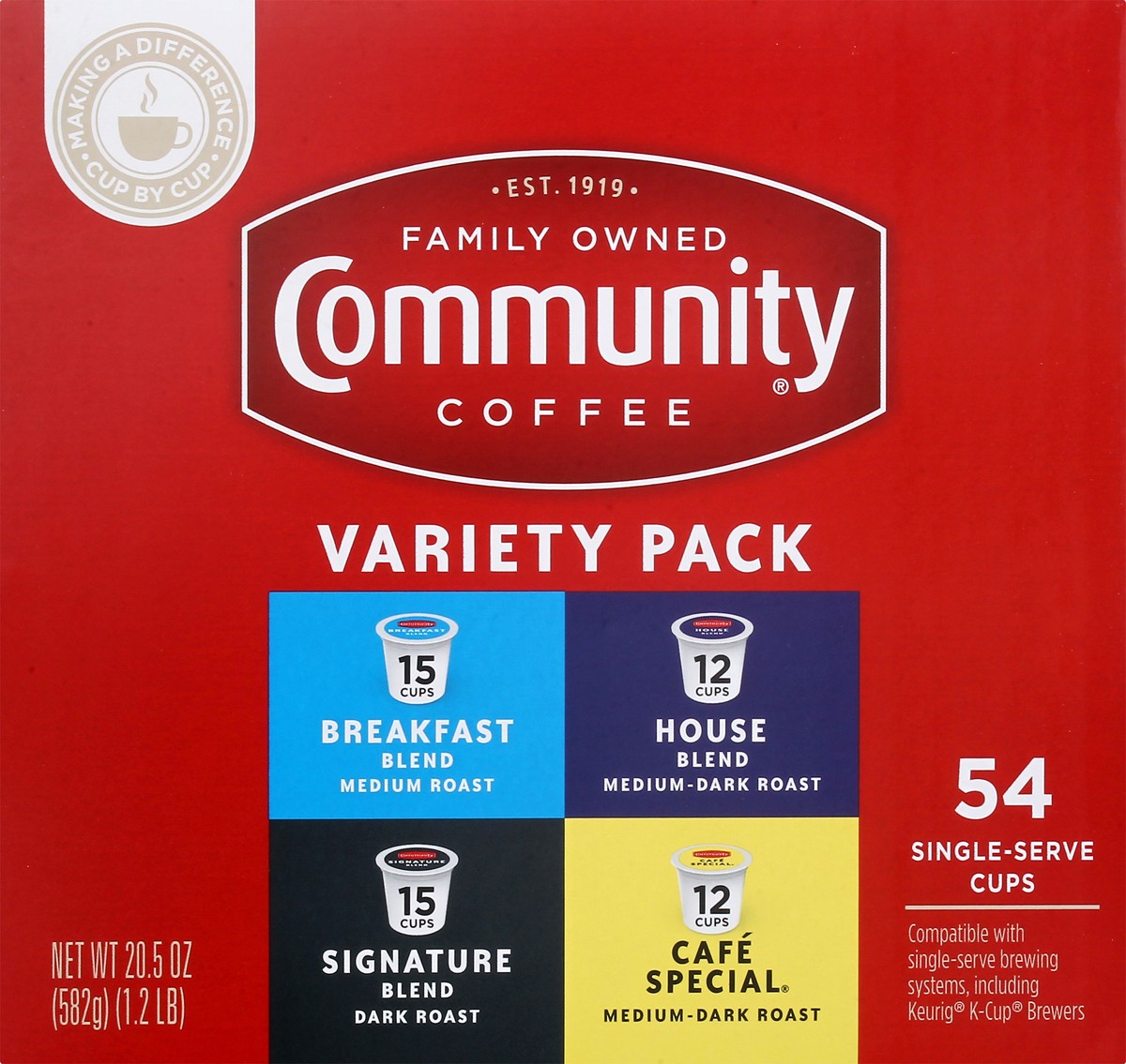 slide 9 of 12, Community Coffee Variety Pack - 54 ct, 54 ct