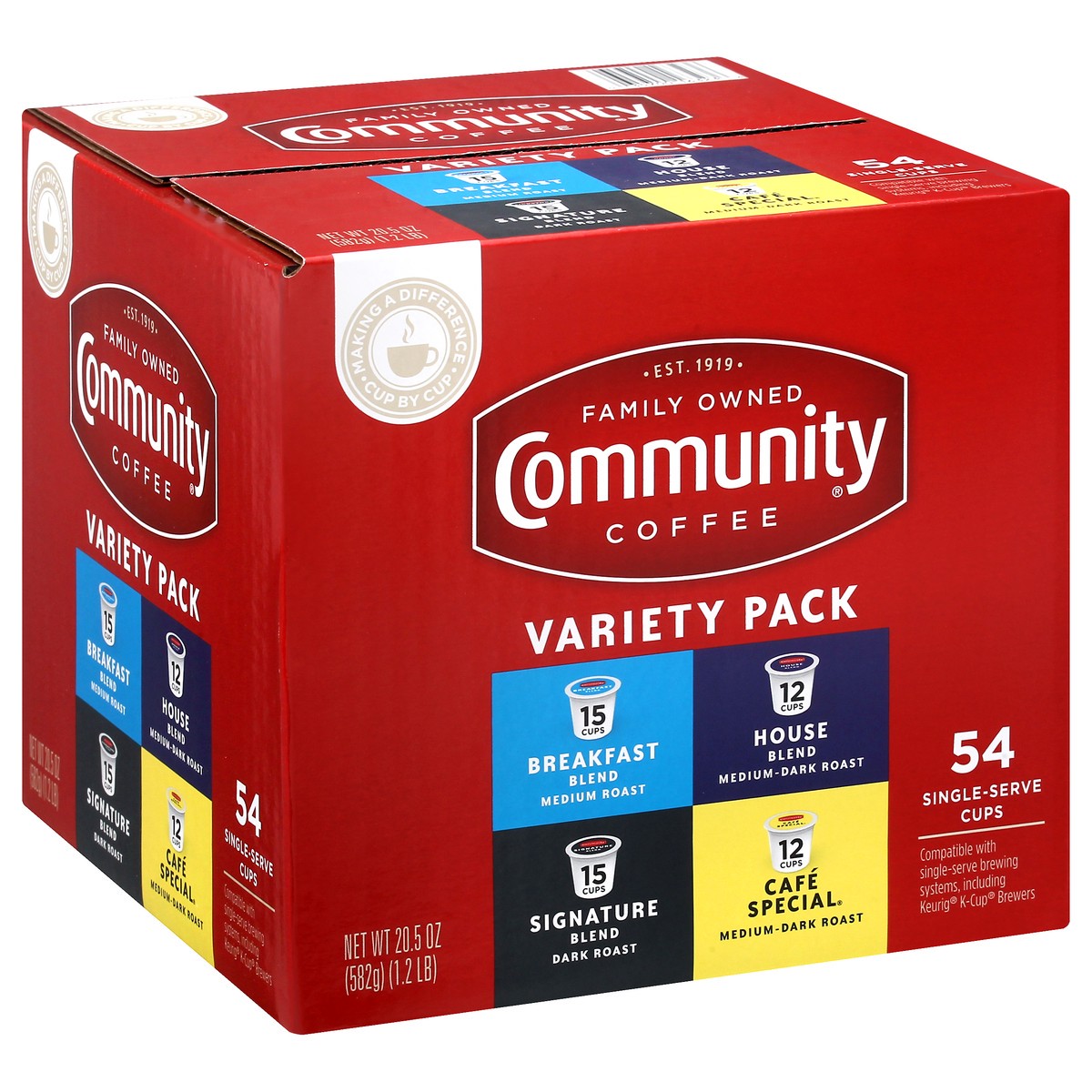 slide 12 of 12, Community Coffee Variety Pack - 54 ct, 54 ct