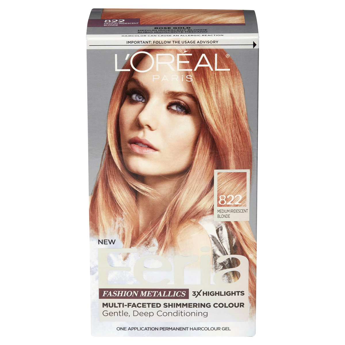 slide 1 of 1, L'Oréal Feria Fashion Metallics - Medium Blonde, 1 ct