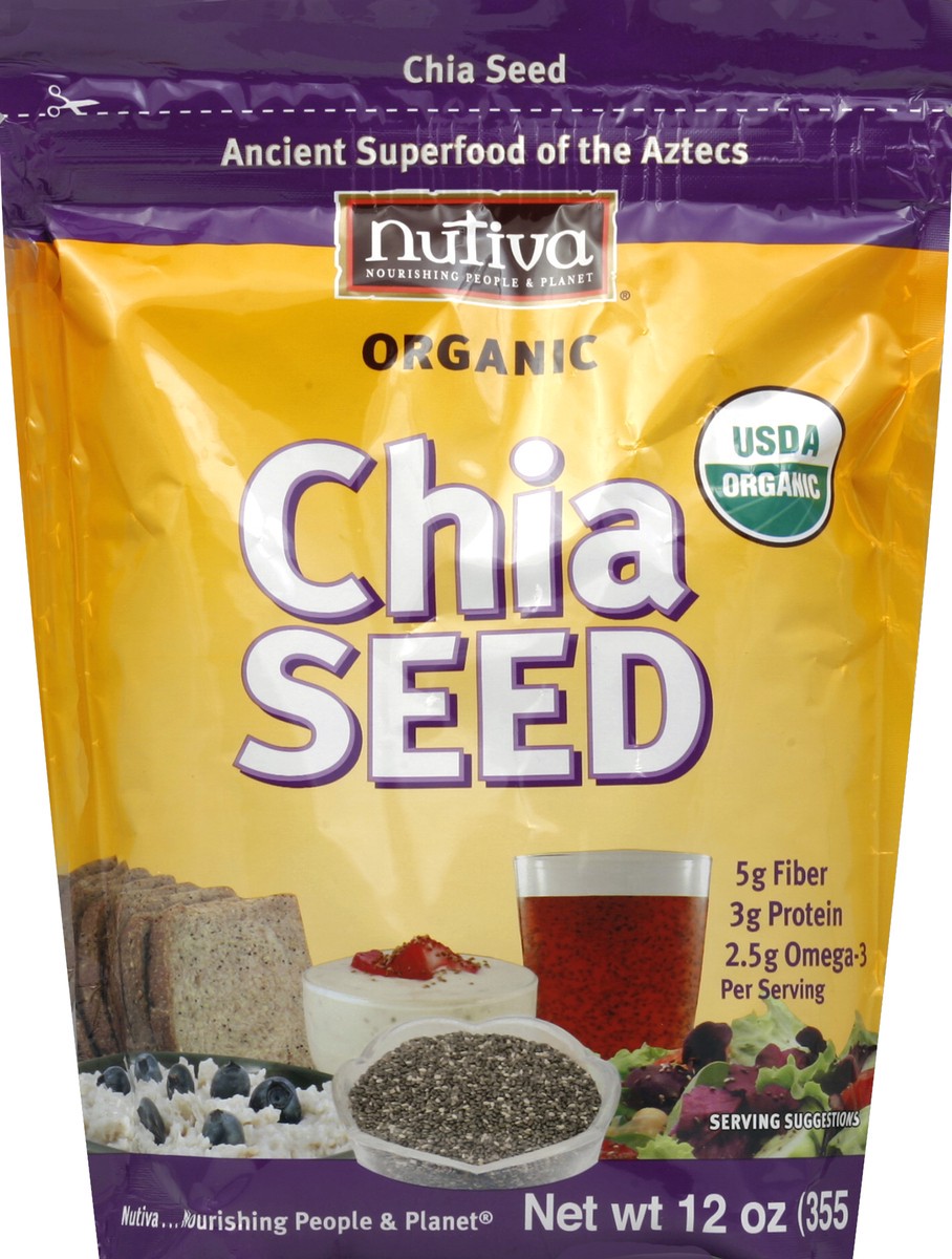 slide 2 of 2, Nutiva Organic Chia Seeds, 12 oz