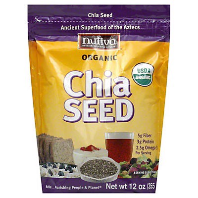 slide 1 of 2, Nutiva Organic Chia Seeds, 12 oz