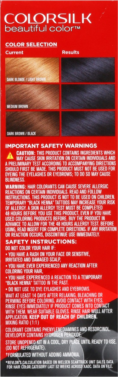 slide 9 of 9, Revlon Colorsilk Blu Black, 1 ct