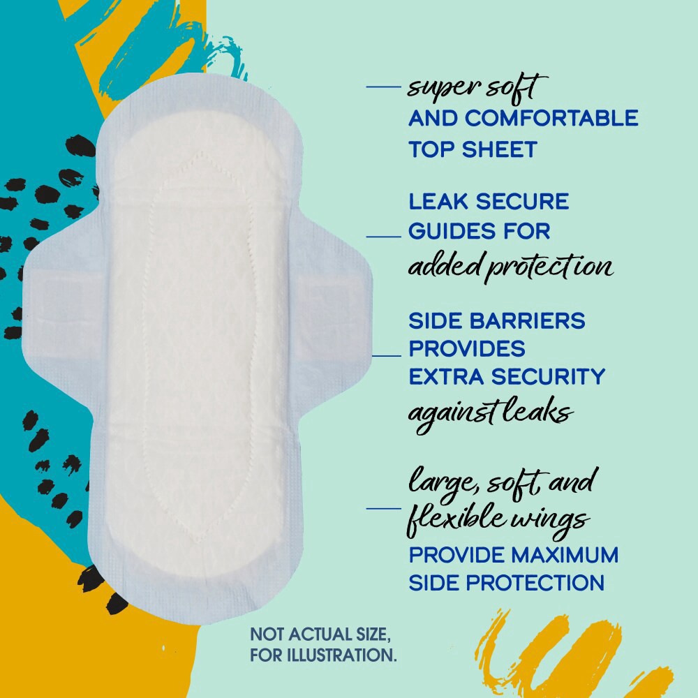 slide 3 of 5, Kroger Ultra Thin Regular Pads With Wings, 18 ct