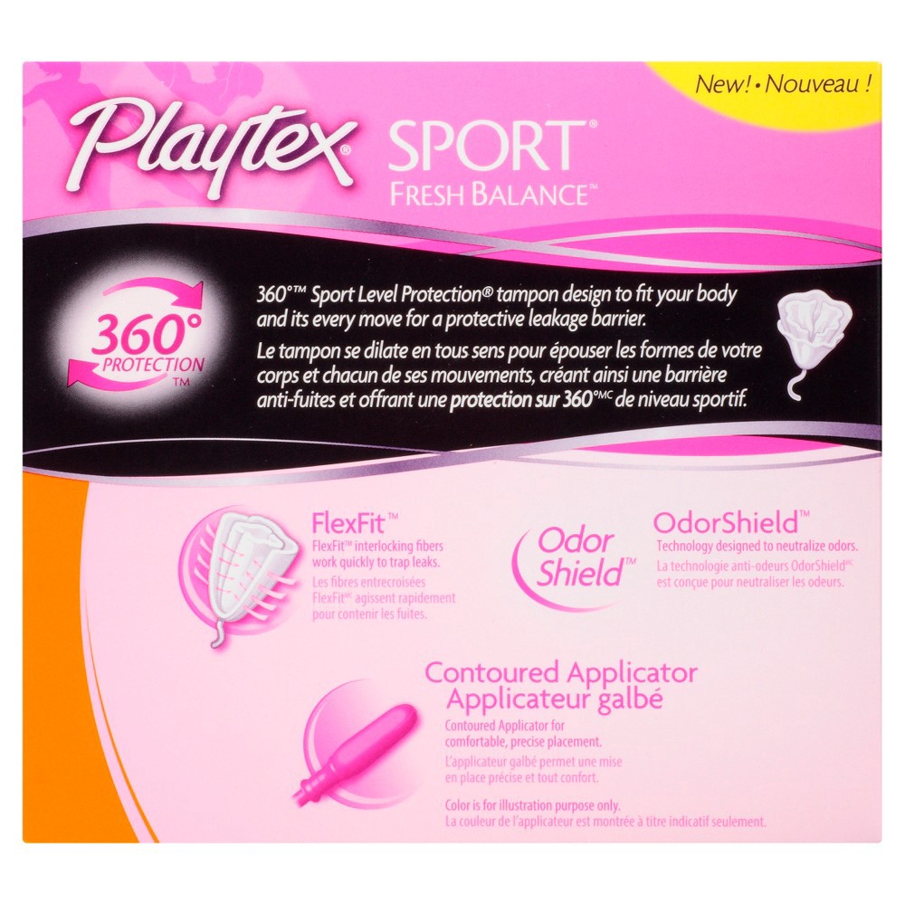 slide 4 of 11, Playtex Fresh Balance Sport Multi Tampons, 32 ct