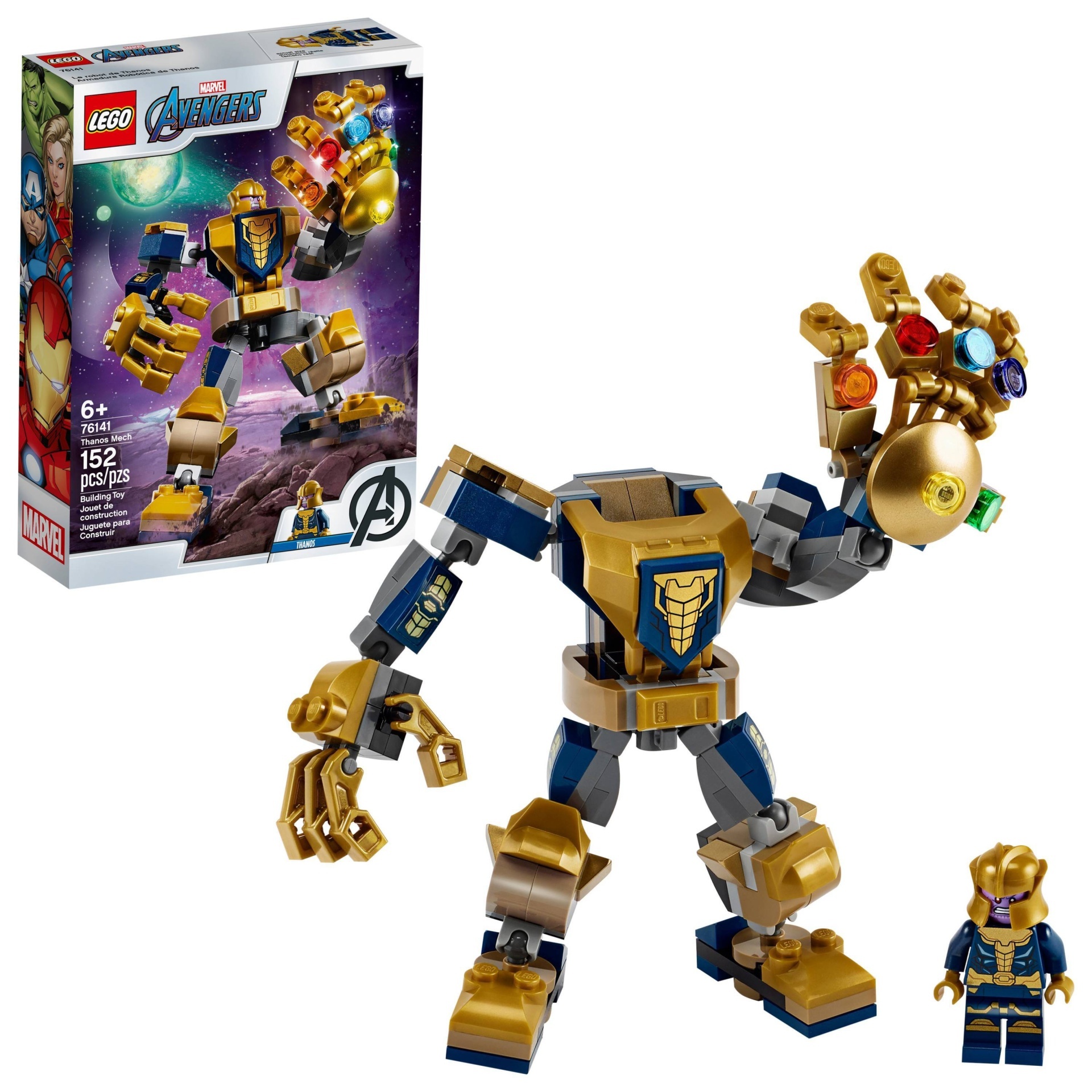slide 1 of 7, LEGO Marvel Avengers Thanos Mech 76141 Cool Action Building Toy, 1 ct