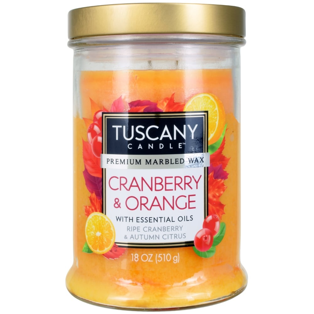 slide 1 of 1, Tuscany Candle Scented Candle - Cranberry Orange, 18 oz