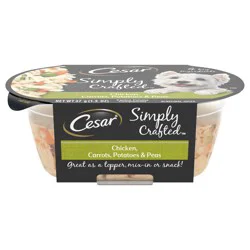 Cesar Simply Crafted™ Chicken, Carrots, Potatoes & Peas Canine Cuisine Complement 1.3 oz. Tub