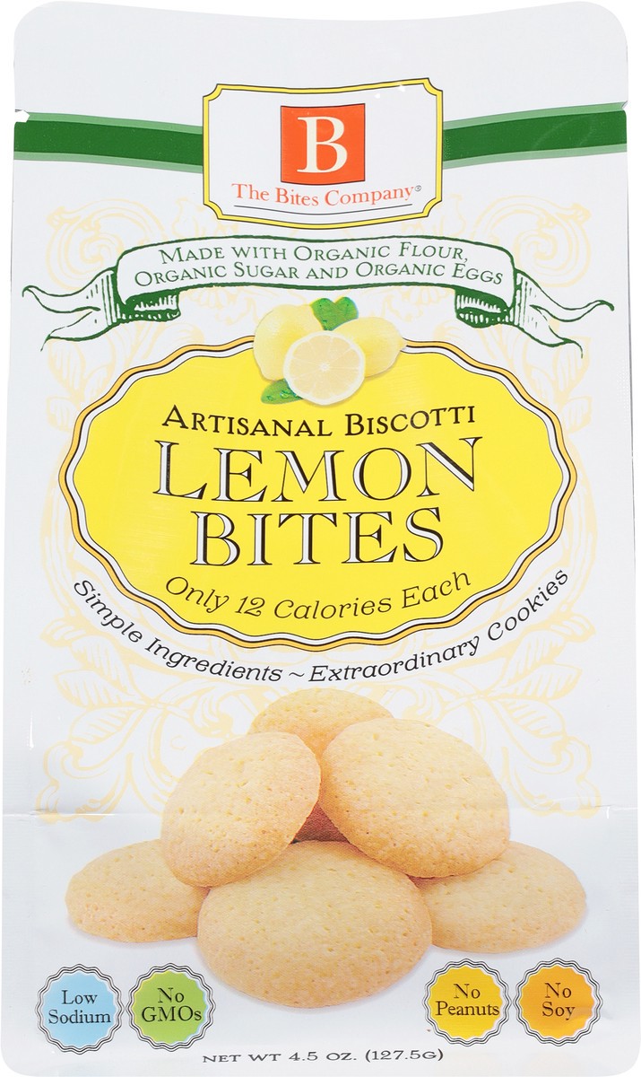 slide 6 of 13, Bites Company Organic Lemon Biscotti Bites, 4.5 oz