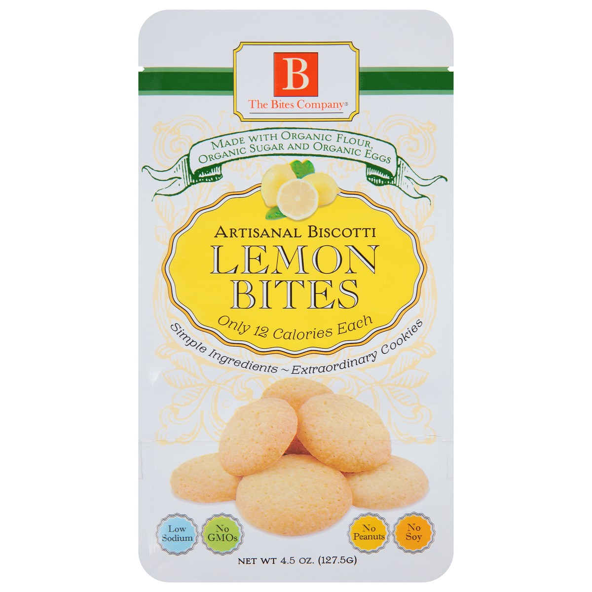 slide 11 of 13, Bites Company Organic Lemon Biscotti Bites, 4.5 oz
