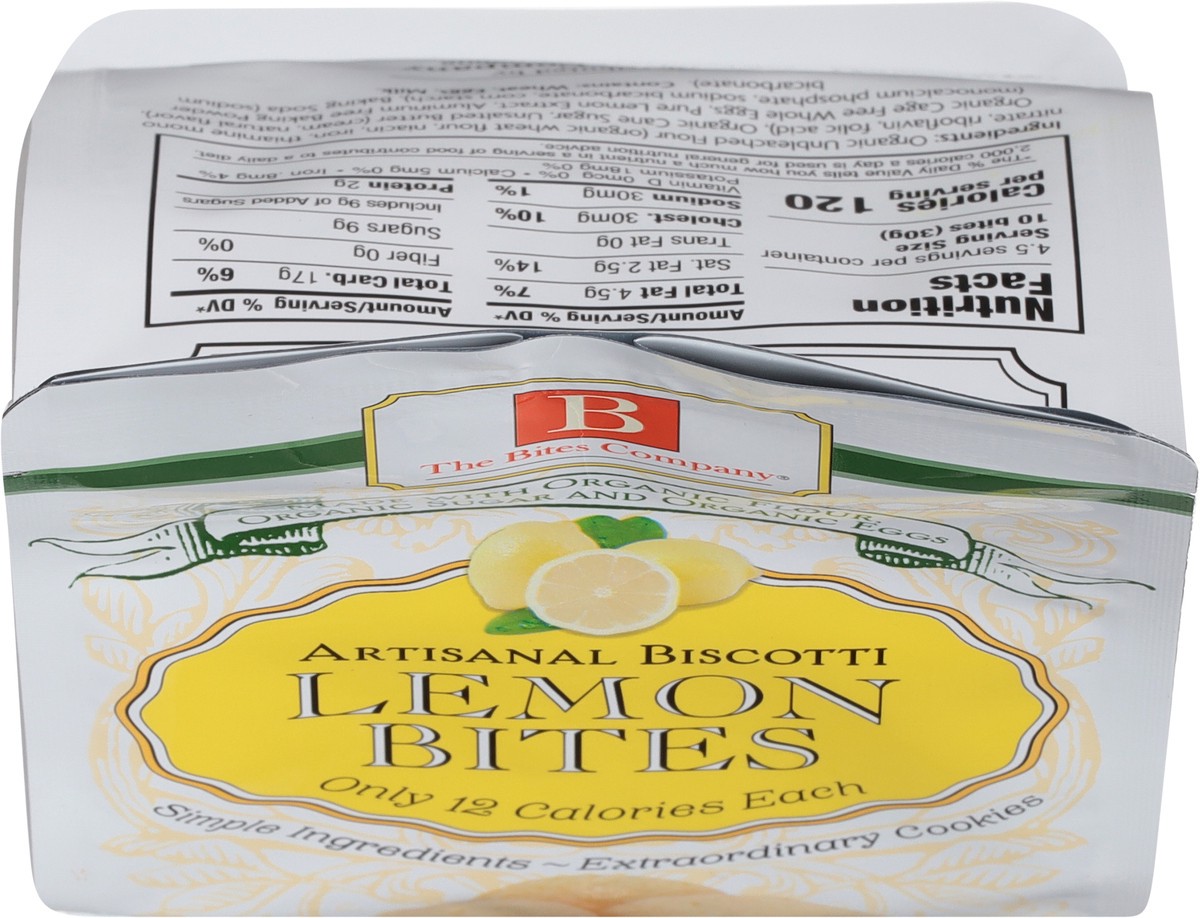 slide 13 of 13, Bites Company Organic Lemon Biscotti Bites, 4.5 oz