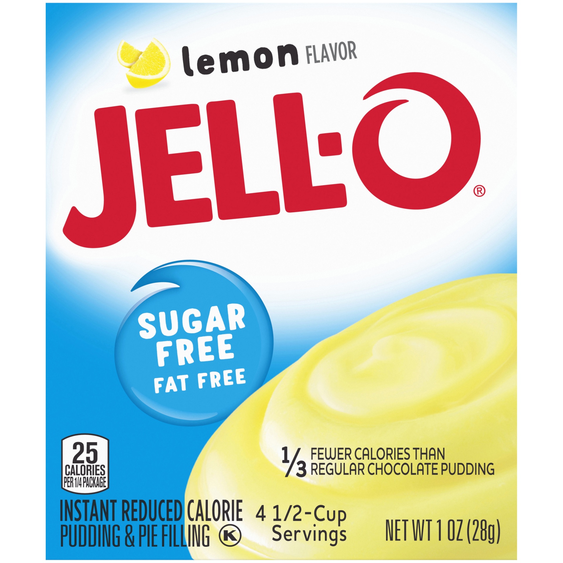 slide 4 of 7, Jell-O Lemon Sugar Free & Fat Free Instant Pudding & Pie Filling Mix, 1 oz