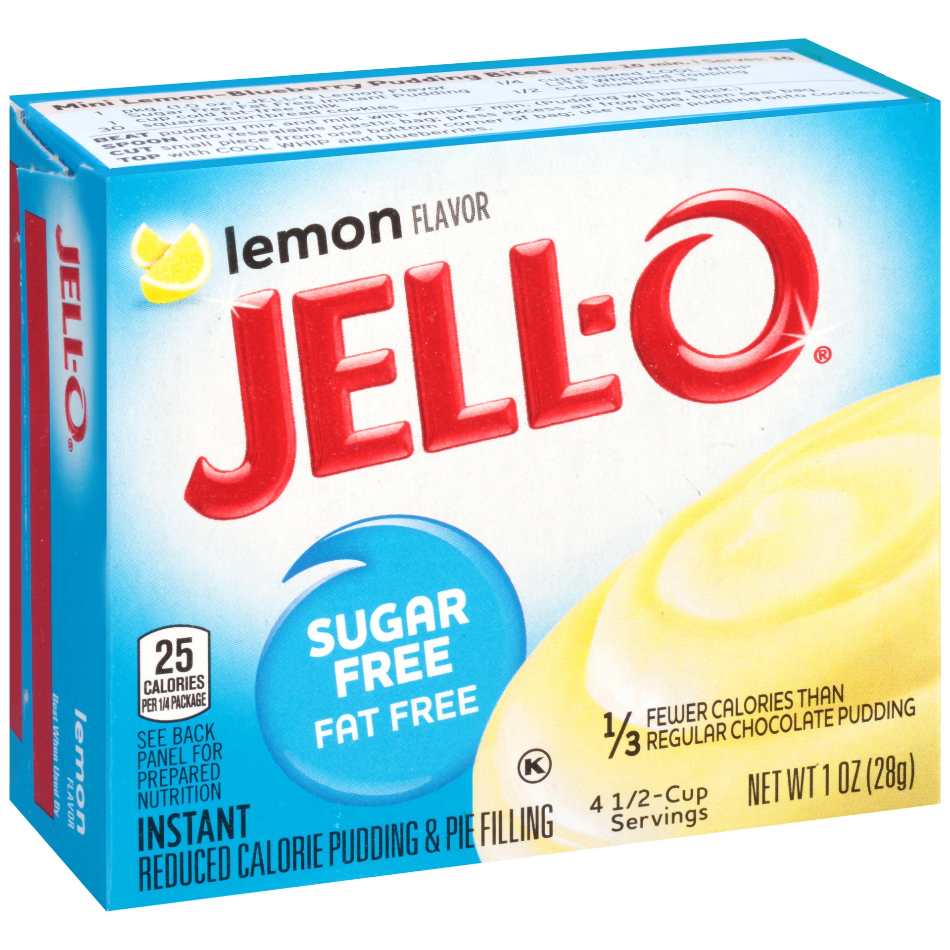 slide 5 of 7, Jell-O Lemon Sugar Free & Fat Free Instant Pudding & Pie Filling Mix, 1 oz