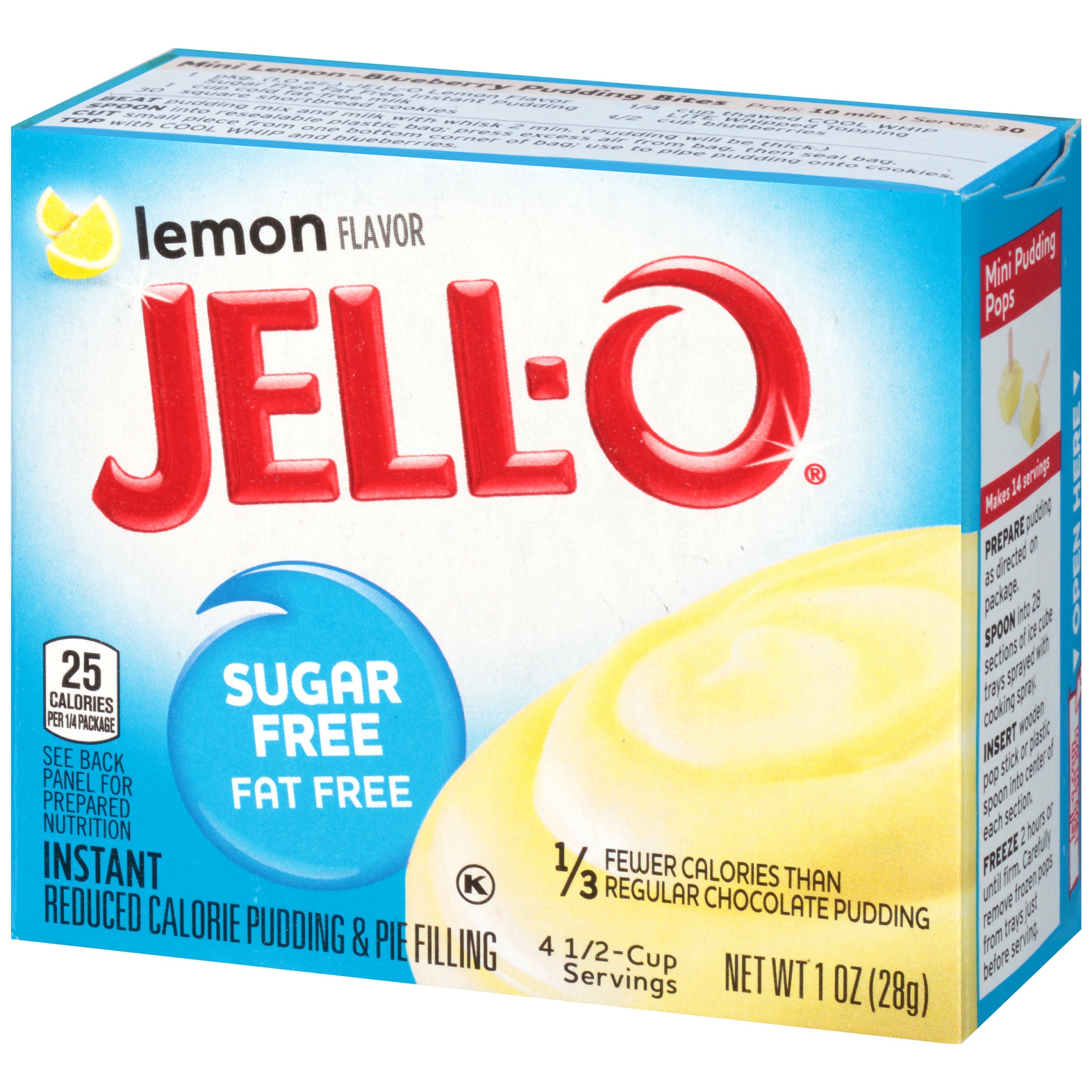 slide 6 of 7, Jell-O Lemon Sugar Free & Fat Free Instant Pudding & Pie Filling Mix, 1 oz