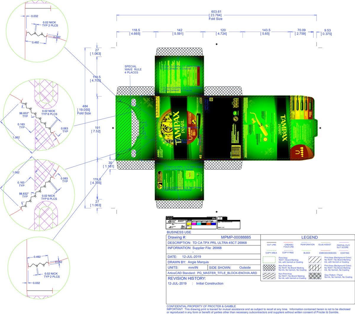 slide 3 of 7, Tampax Pearl Tampons, with LeakGuard Braid, Ultra Absorbency, Unscented, 45 Count, 45 ct