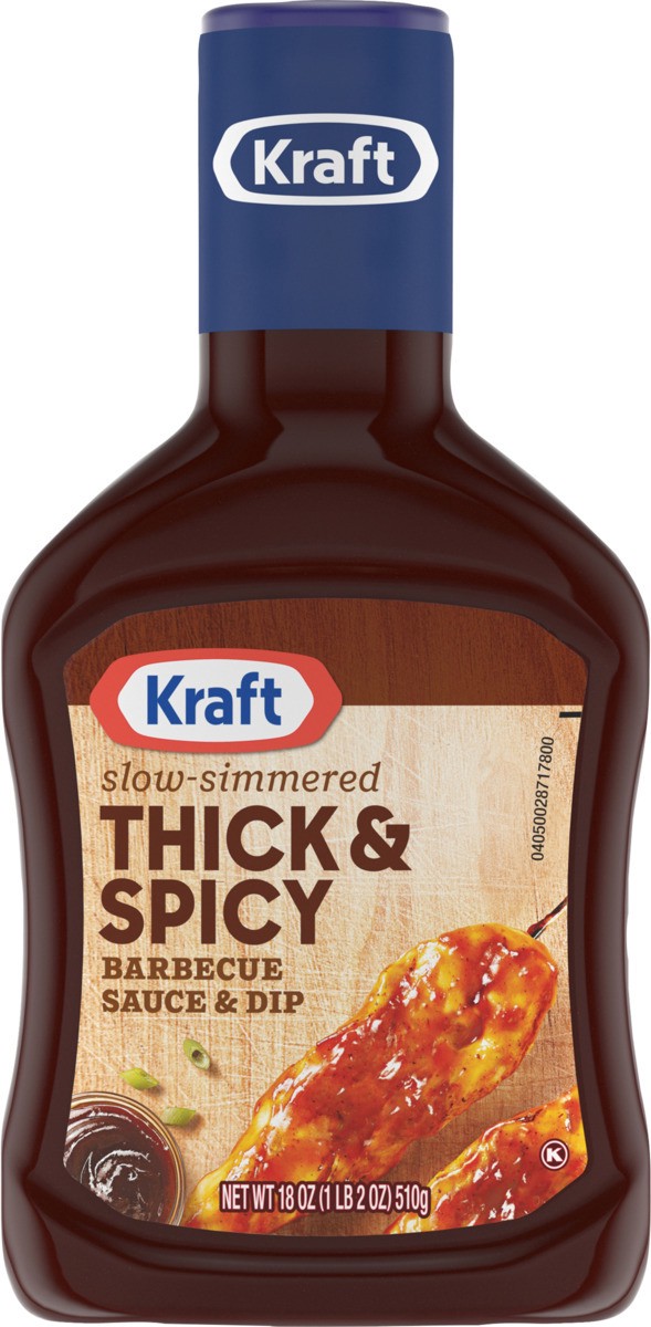 slide 7 of 8, Kraft Thick and Spicy Barbecue Sauce, 18 oz