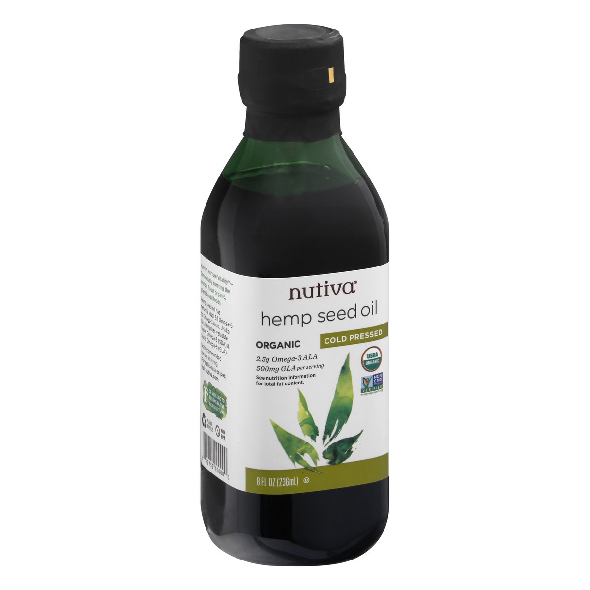 slide 9 of 10, Nutiva Cold Pressed Organic Hemp Oil, 8 fl oz