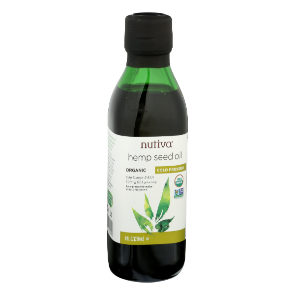 slide 1 of 10, Nutiva Cold Pressed Organic Hemp Oil, 8 fl oz