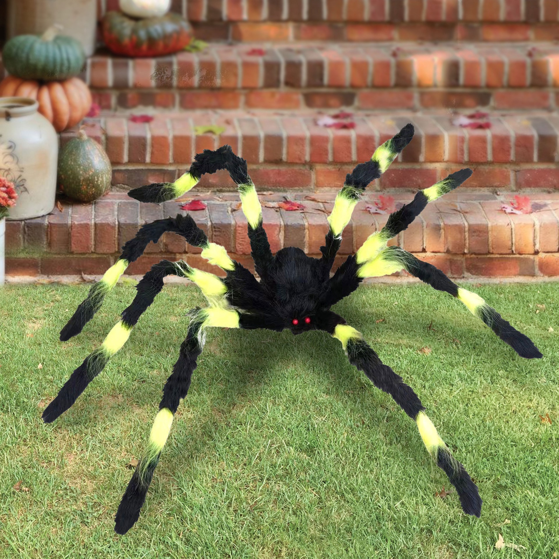 slide 3 of 3, 4ft. Spider With Neon Legs By Ashland, 4 ft