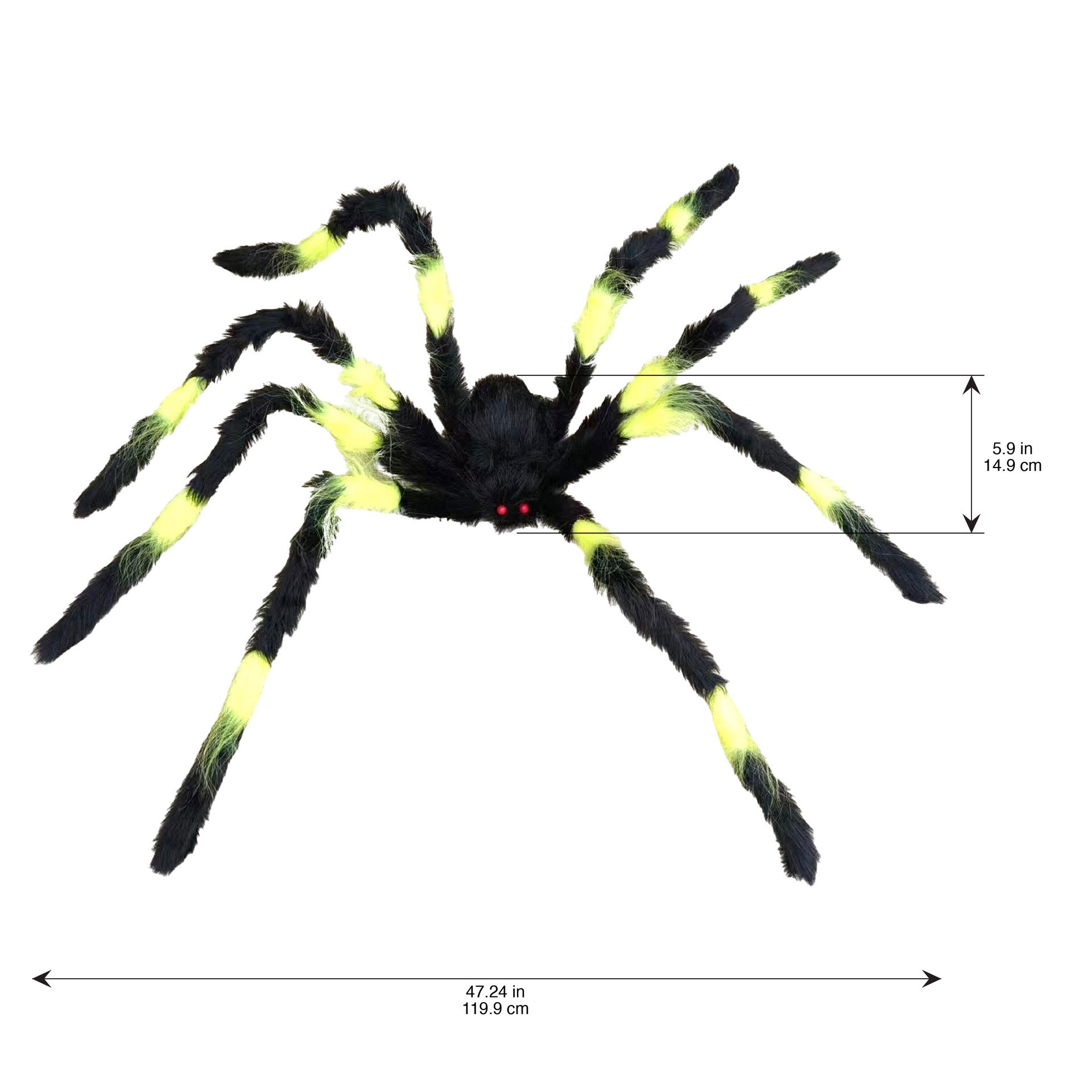 slide 2 of 3, 4ft. Spider With Neon Legs By Ashland, 4 ft