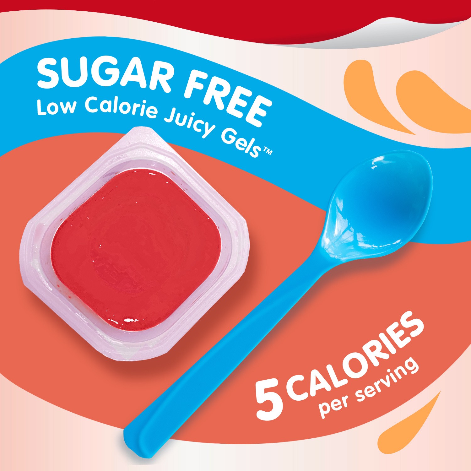 slide 2 of 5, Snack Pack Zero Sugar Strawberry and Orange Flavored Juicy Gels, 3.25 oz Snack Cups, 4 Count, 4 ct