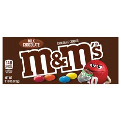 M&M'S Milk Chocolate Candy Theater Box, 3.1 oz Box