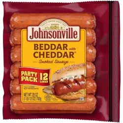 Johnsonville Smoked Party Pack Beddar with Cheddar Smoked Sausage Links 12 ea