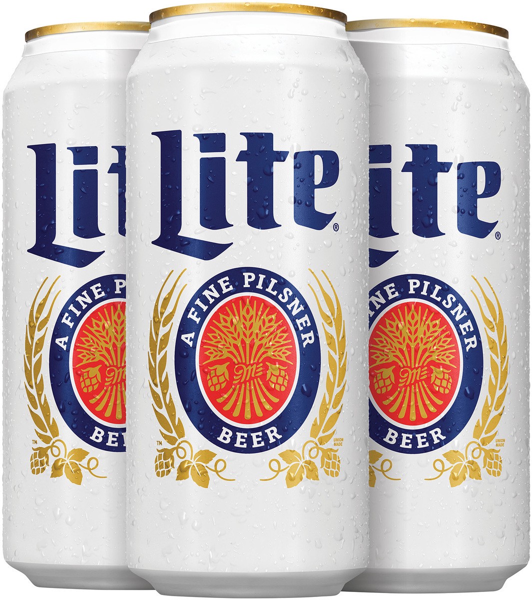 slide 1 of 5, Miller Lite Lager Beer, 4.2% ABV, 4 ct; 16 oz