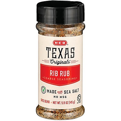 slide 1 of 1, H-E-B Texas Originals Rib Rub, 5.11 oz