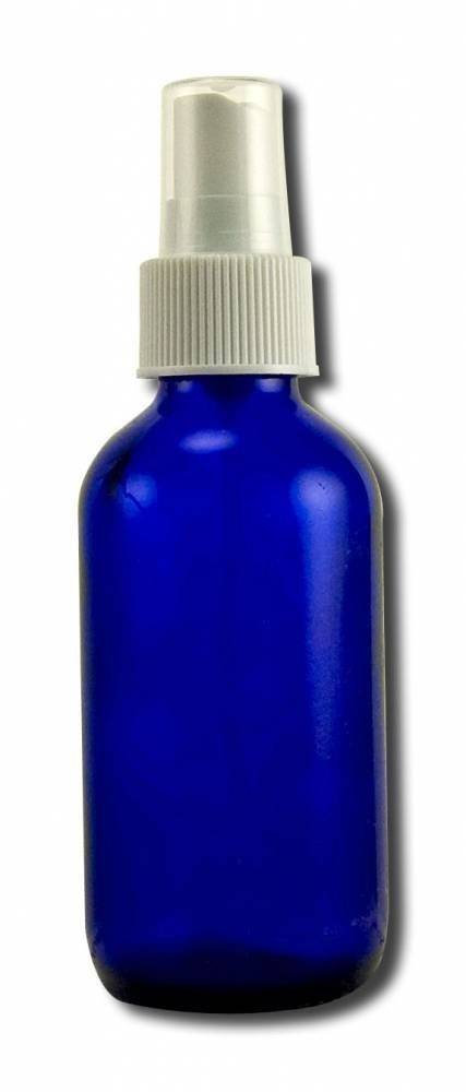 slide 1 of 1, Lotus Light Empty Blue Glass Spray Bottle, 4 oz