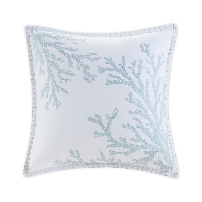 slide 1 of 2, Harbor House Palmetto Bay Square Throw Pillow - White, 1 ct