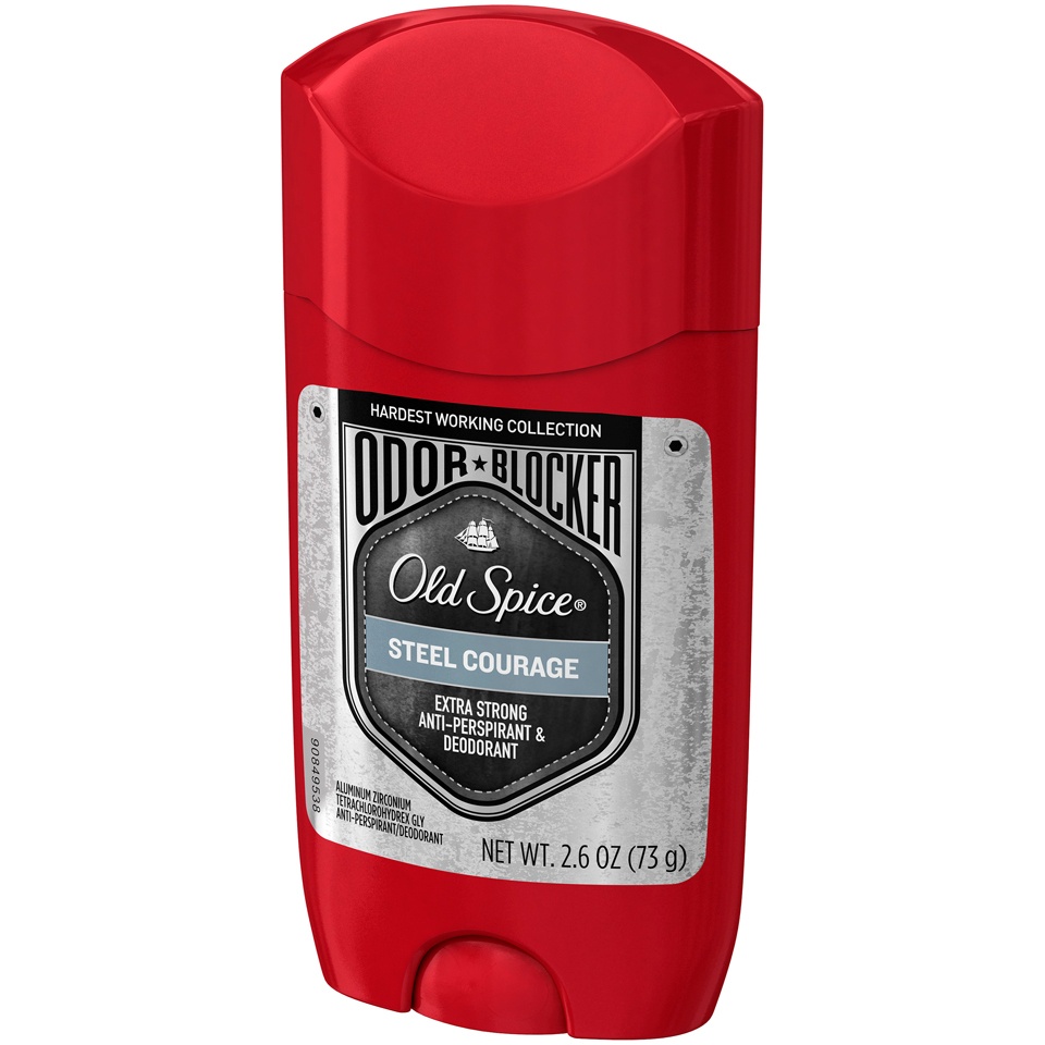 slide 4 of 4, Old Spice Hardest Working Collection Odor Blocker Steel Courage Antiperspirant and Deodorant, 2.6 oz