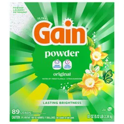 Gain Powder Laundry Detergent, Original Scent, 89 Loads, 82 OZ