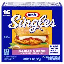 Kraft Pasteurized Prepared Garlic & Herb Cheese Product 16 ea