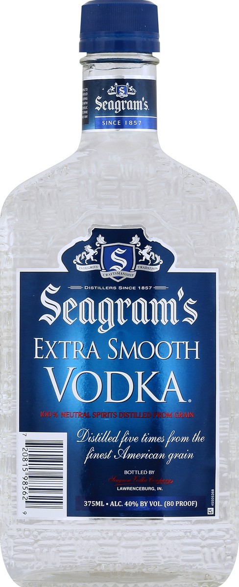 slide 2 of 2, Seagram's Extra Smooth Vodka, 375 ml