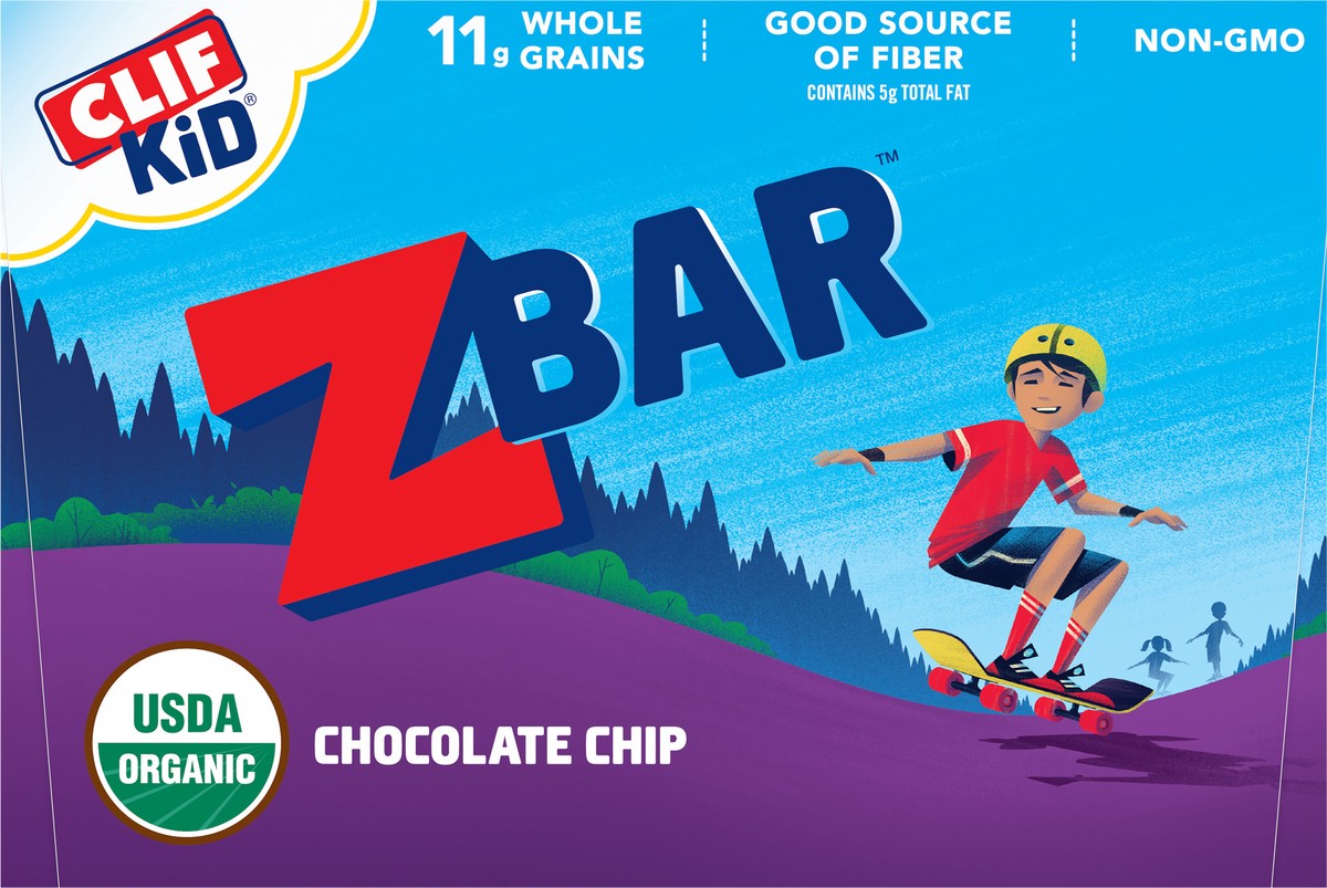 slide 9 of 9, Zbar - Chocolate Chip - Soft Baked Whole Grain Snack Bars - USDA Organic - Non-GMO - Plant-Based - 1.27 oz. (24 Pack), 30.48 oz