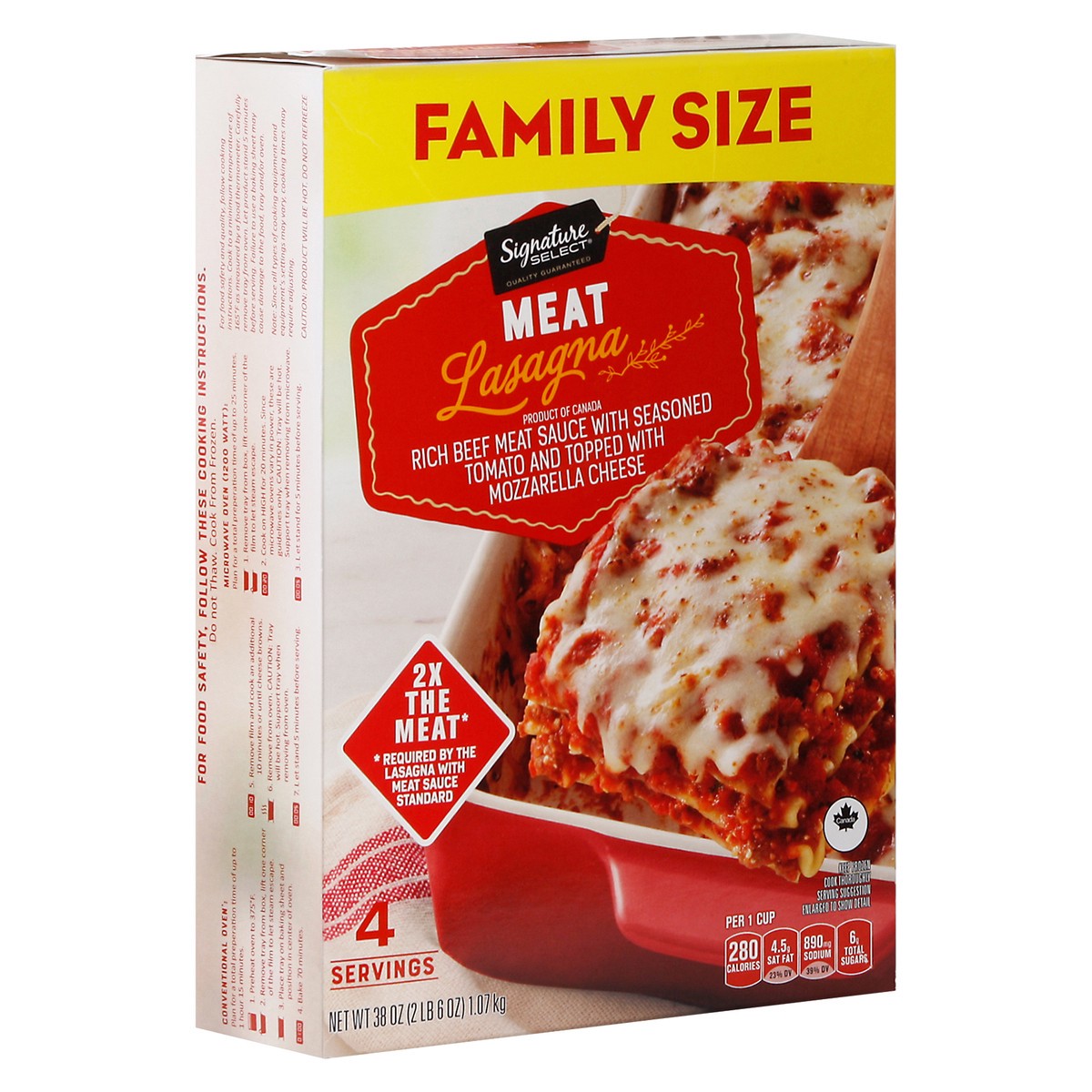 slide 5 of 9, Signature SELECT Lasagna Meat Family Size - 38 Oz, 38 oz