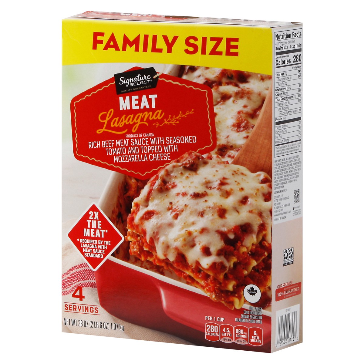 slide 7 of 9, Signature SELECT Lasagna Meat Family Size - 38 Oz, 38 oz